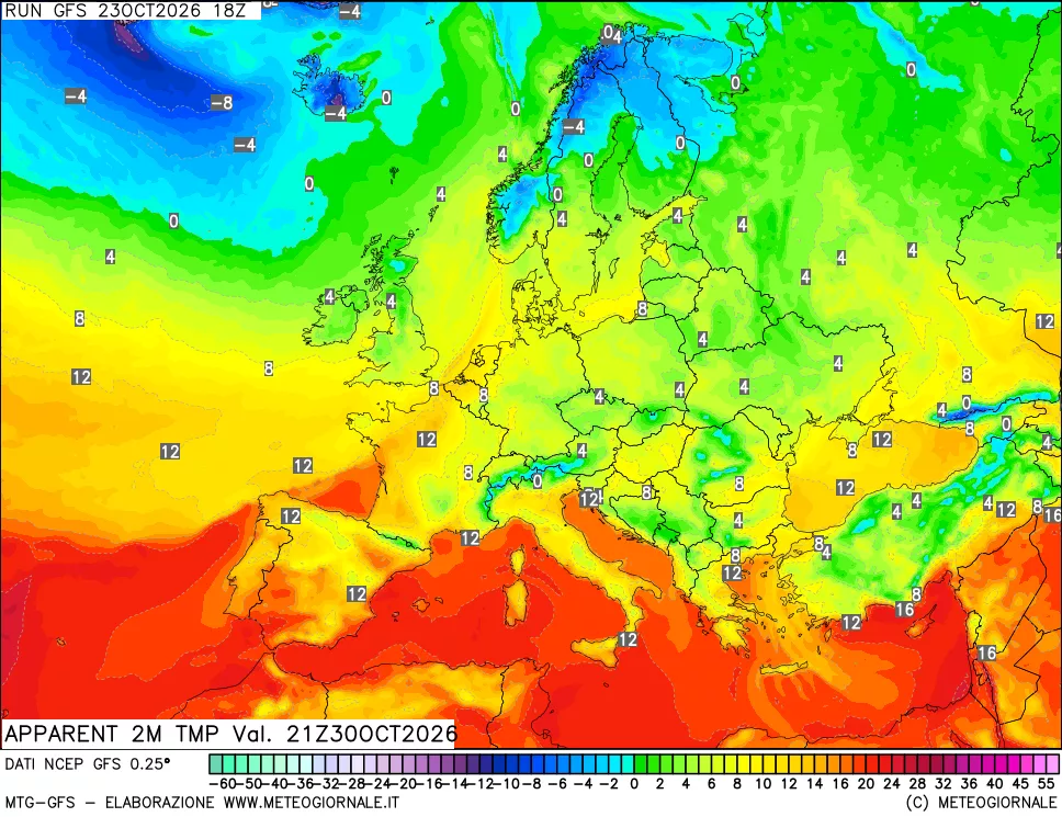 mappa Temp percepita