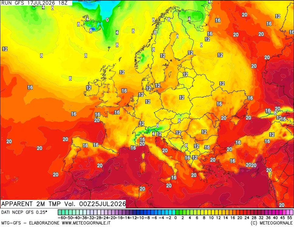 mappa Temp percepita