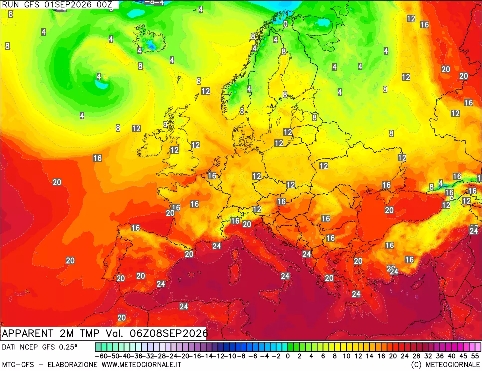 mappa Temp percepita