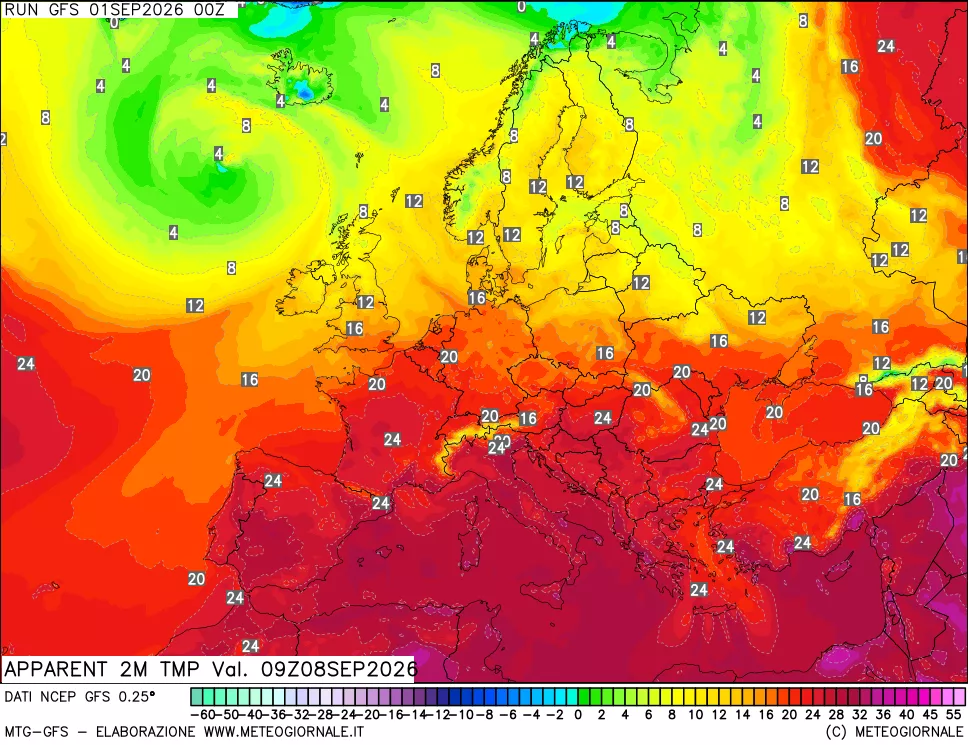 mappa Temp percepita