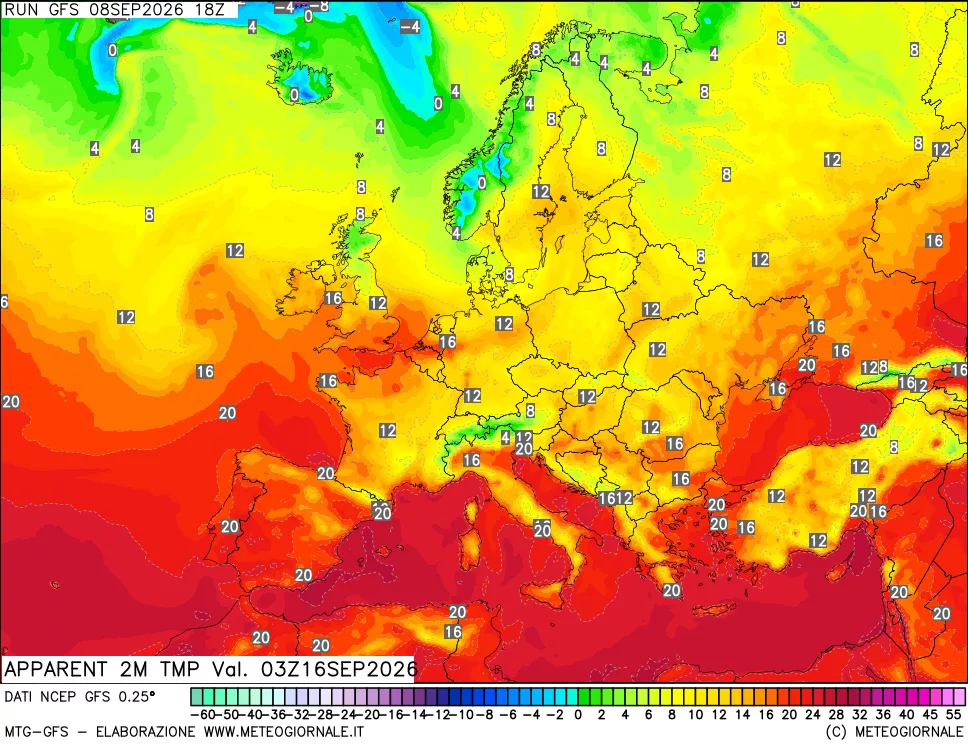 mappa Temp percepita