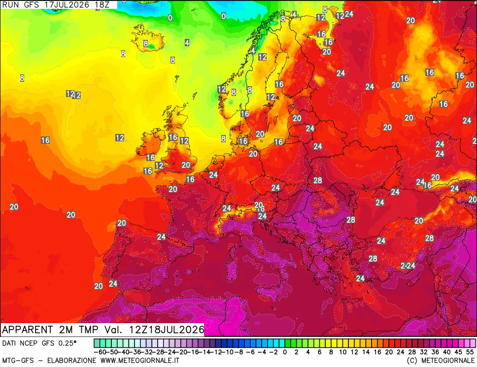 mappa Temp percepita