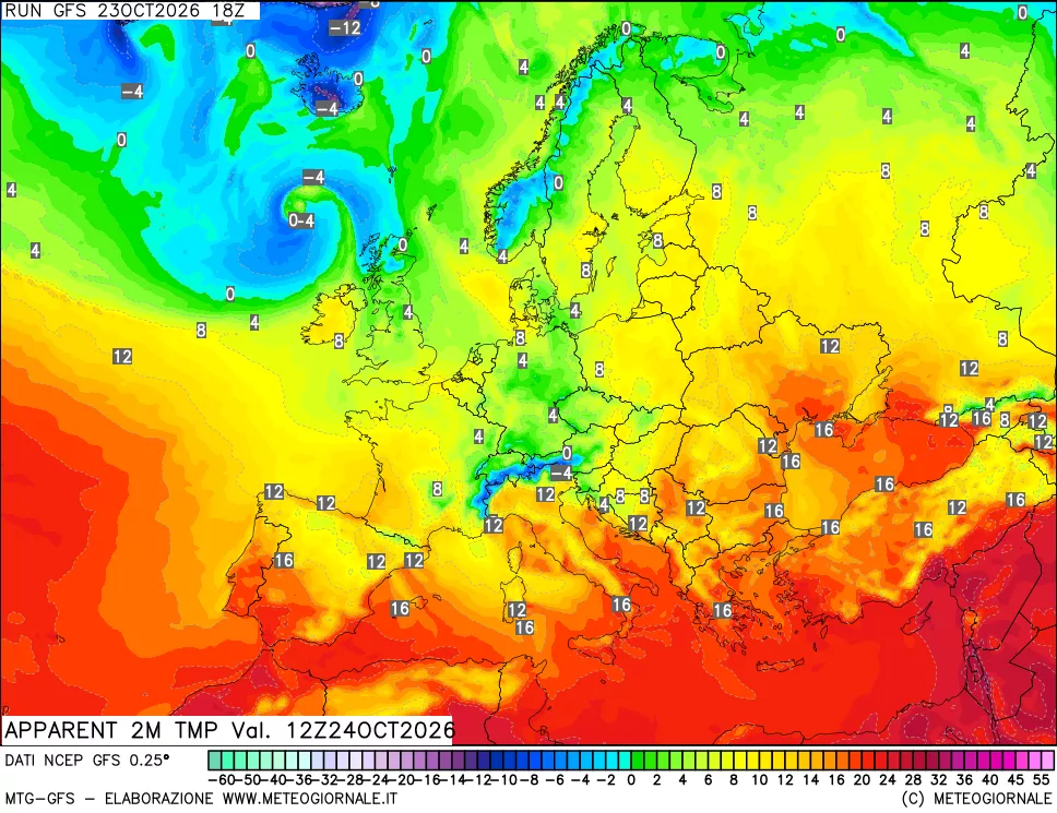 mappa Temp percepita