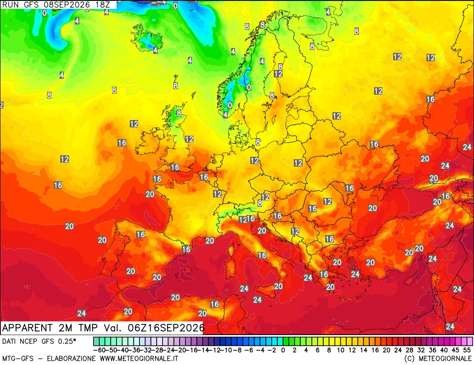 mappa Temp percepita