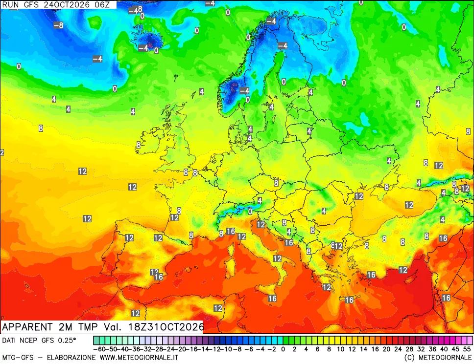 mappa Temp percepita