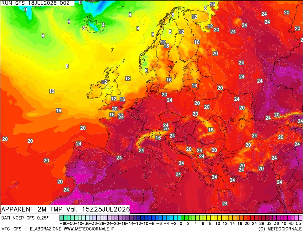 mappa Temp percepita