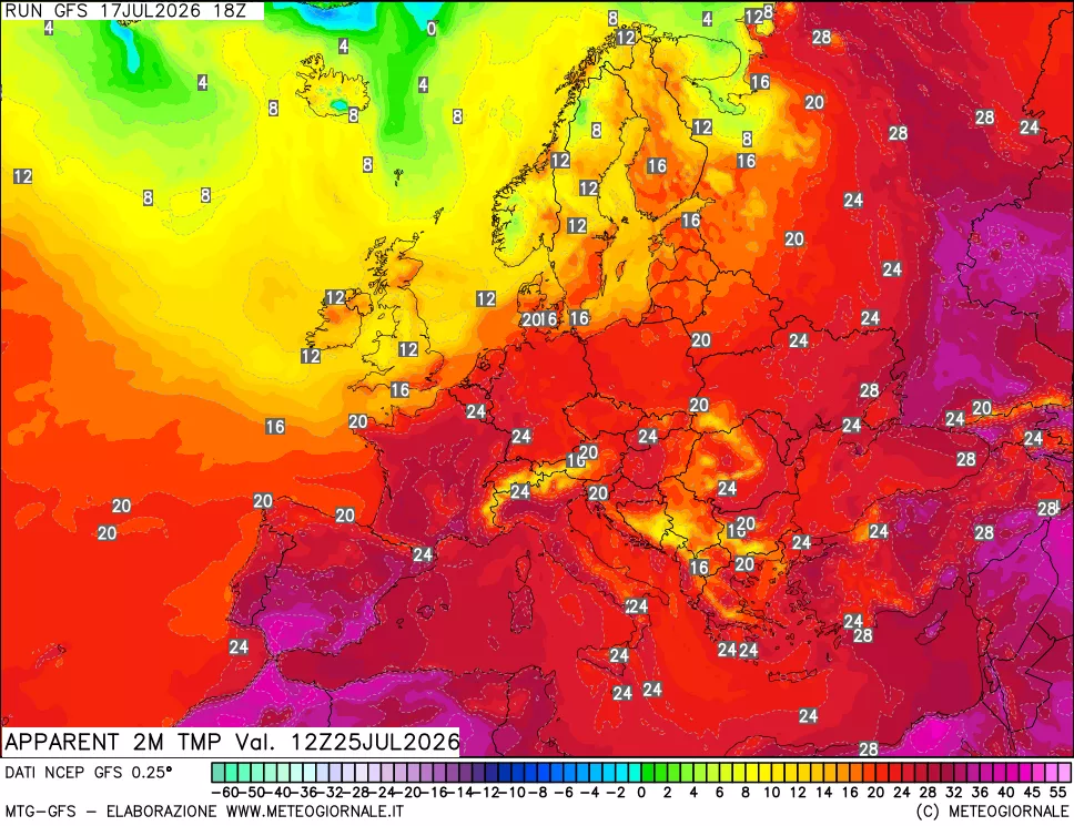 mappa Temp percepita