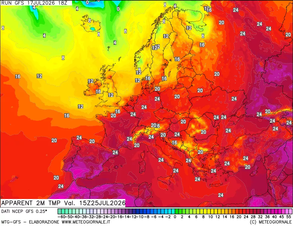 mappa Temp percepita