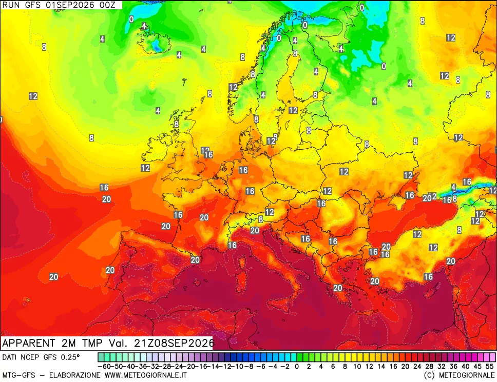 mappa Temp percepita