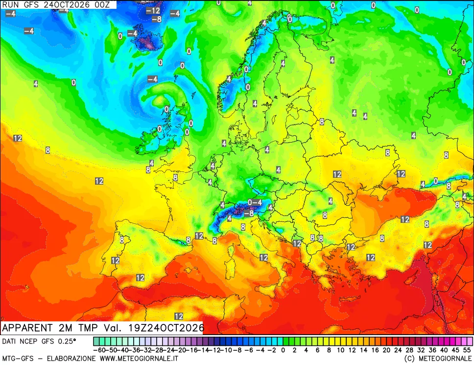 mappa Temp percepita