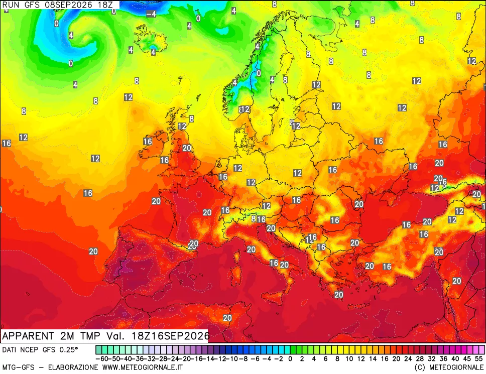 mappa Temp percepita
