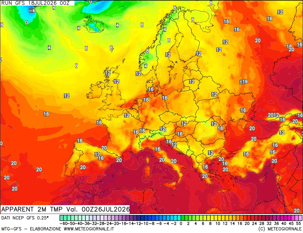 mappa Temp percepita