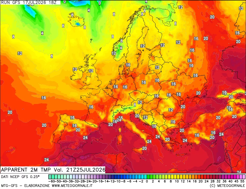 mappa Temp percepita