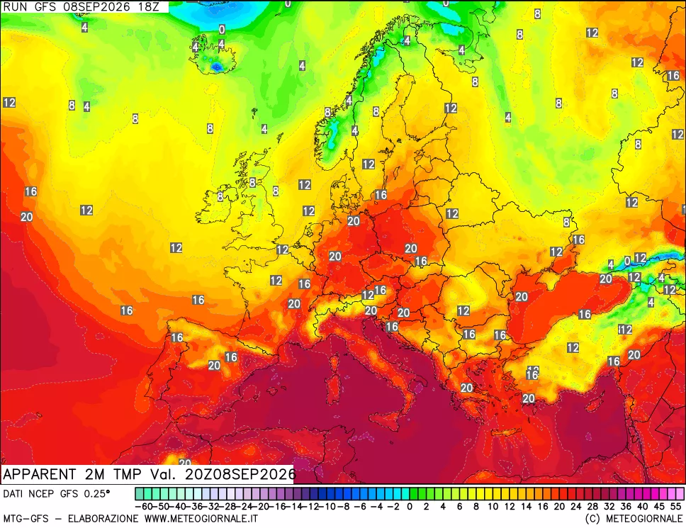 mappa Temp percepita