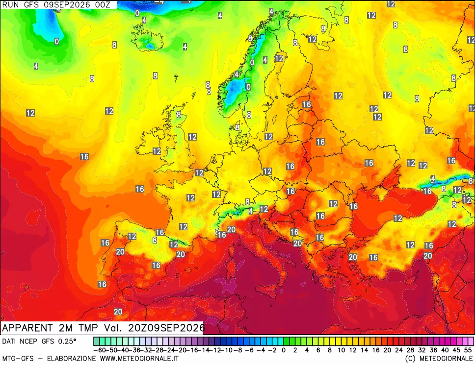 mappa Temp percepita