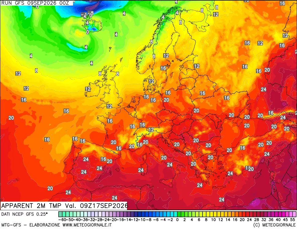 mappa Temp percepita