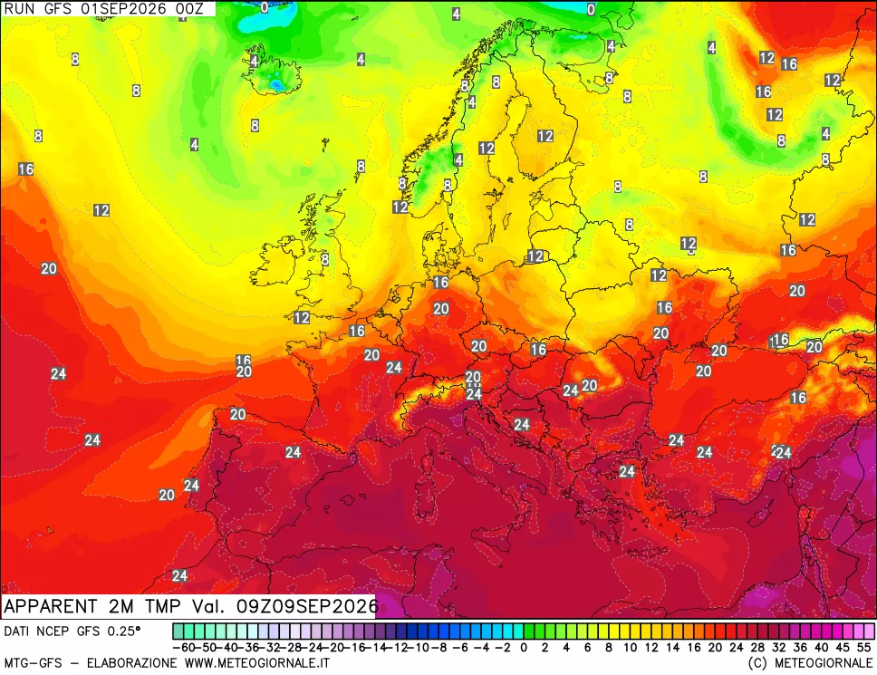 mappa Temp percepita