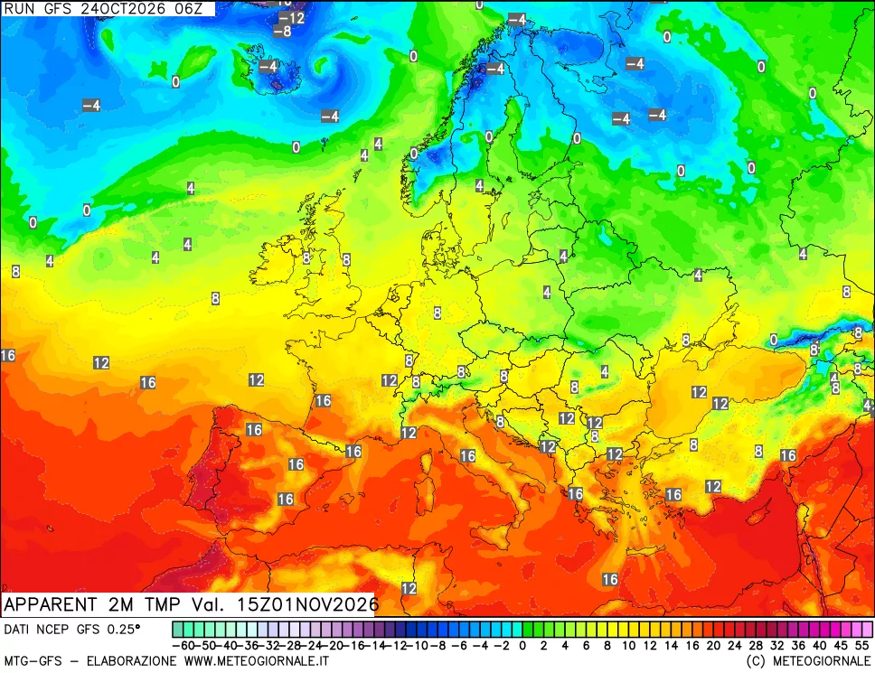 mappa Temp percepita