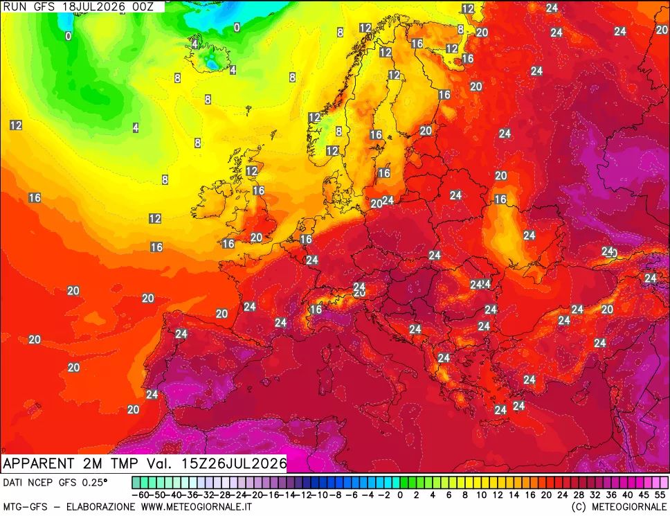 mappa Temp percepita