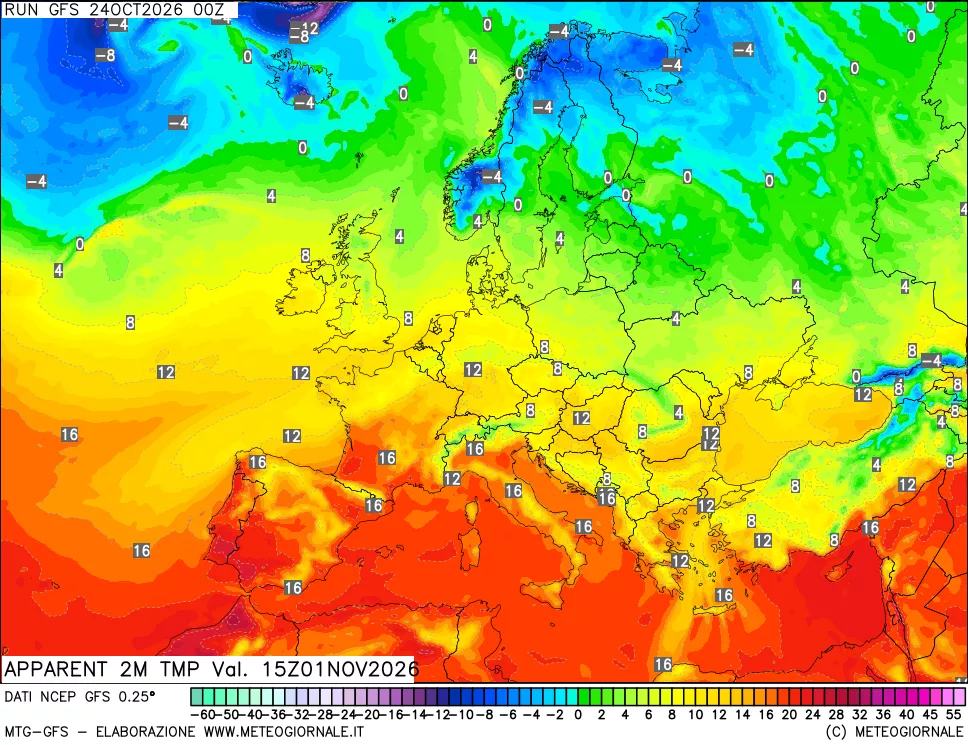 mappa Temp percepita