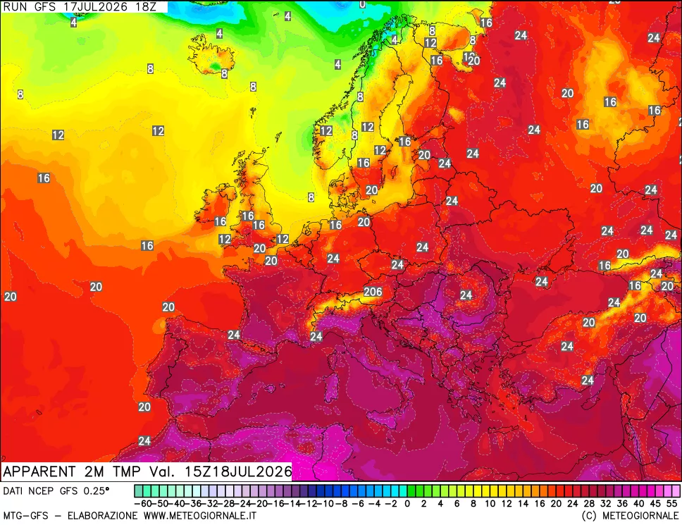 mappa Temp percepita