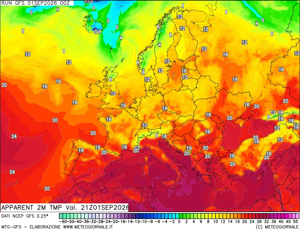 mappa Temp percepita