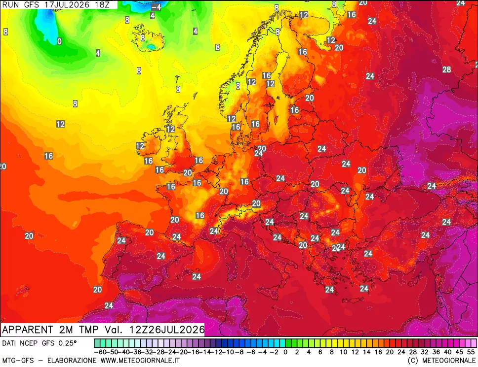 mappa Temp percepita