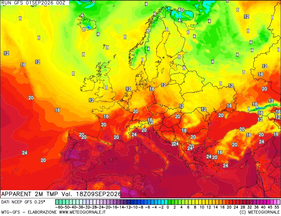 mappa Temp percepita