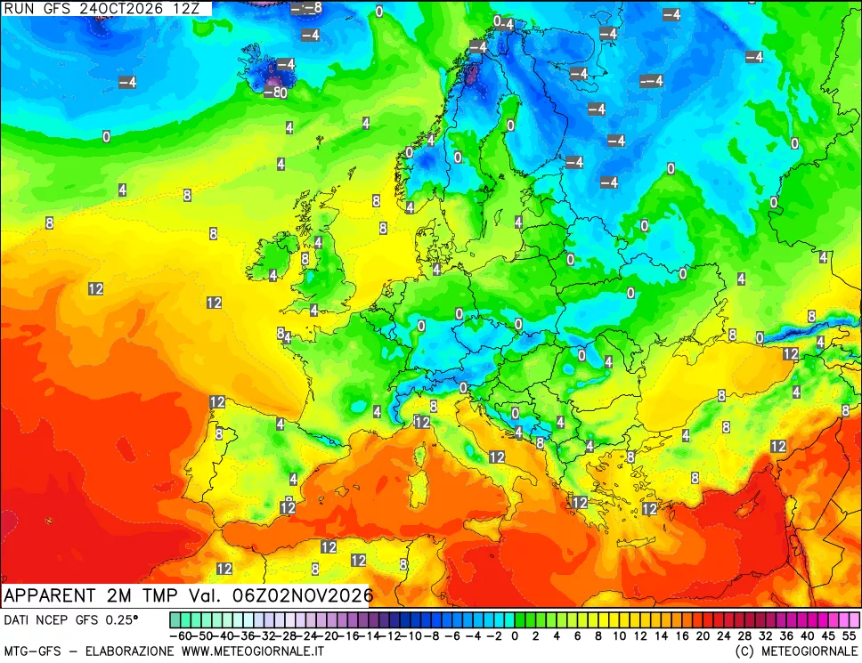 mappa Temp percepita