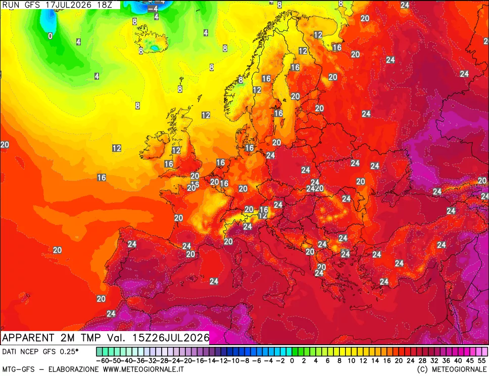 mappa Temp percepita