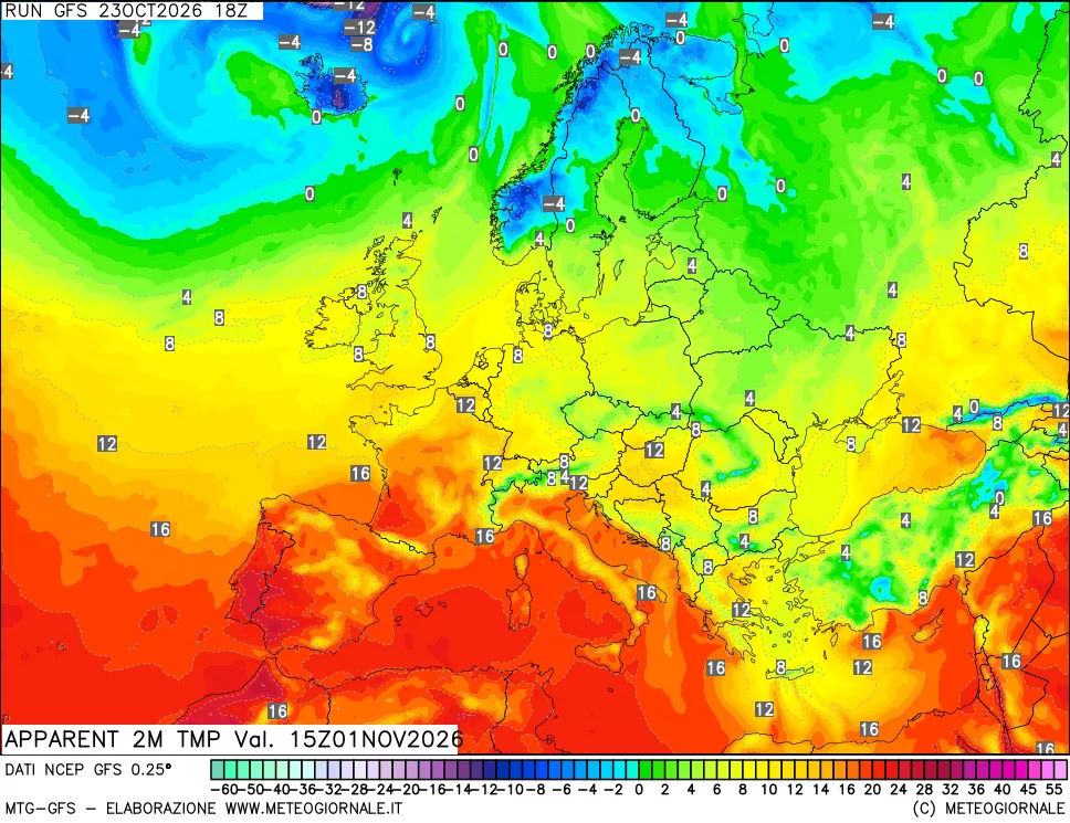 mappa Temp percepita