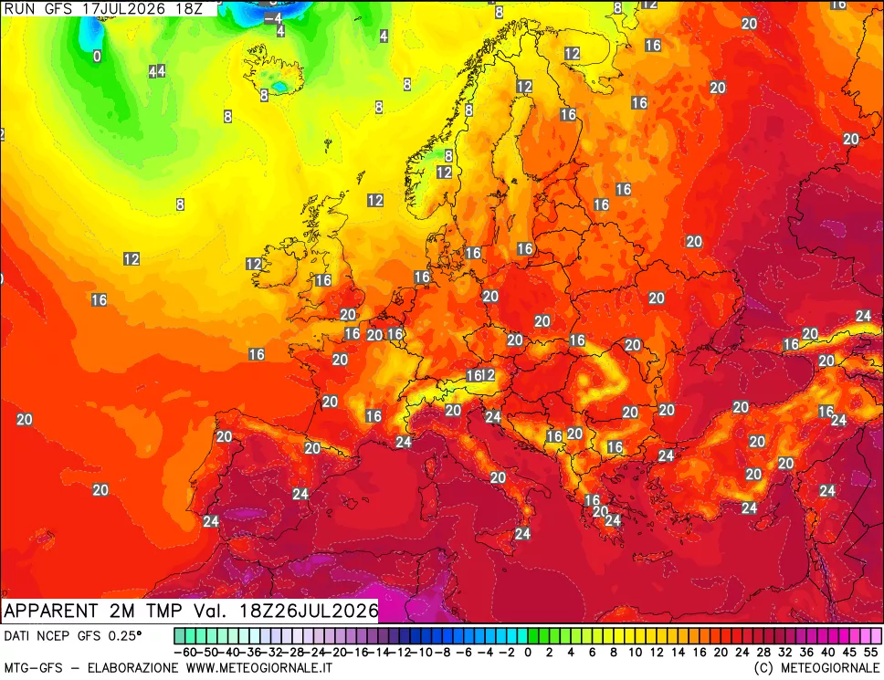 mappa Temp percepita
