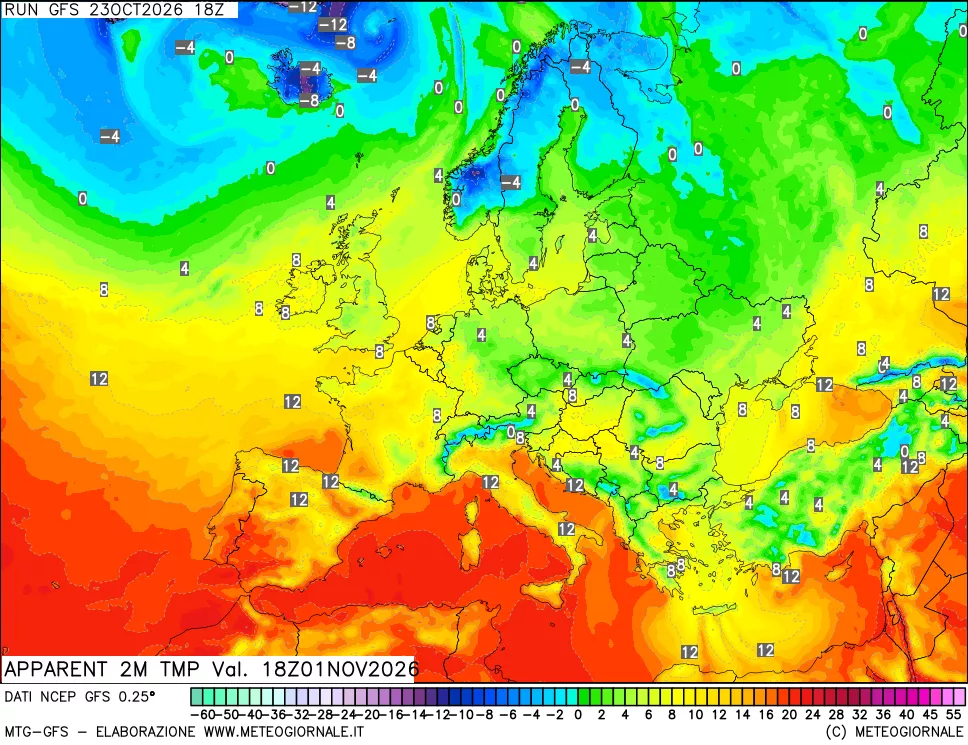 mappa Temp percepita