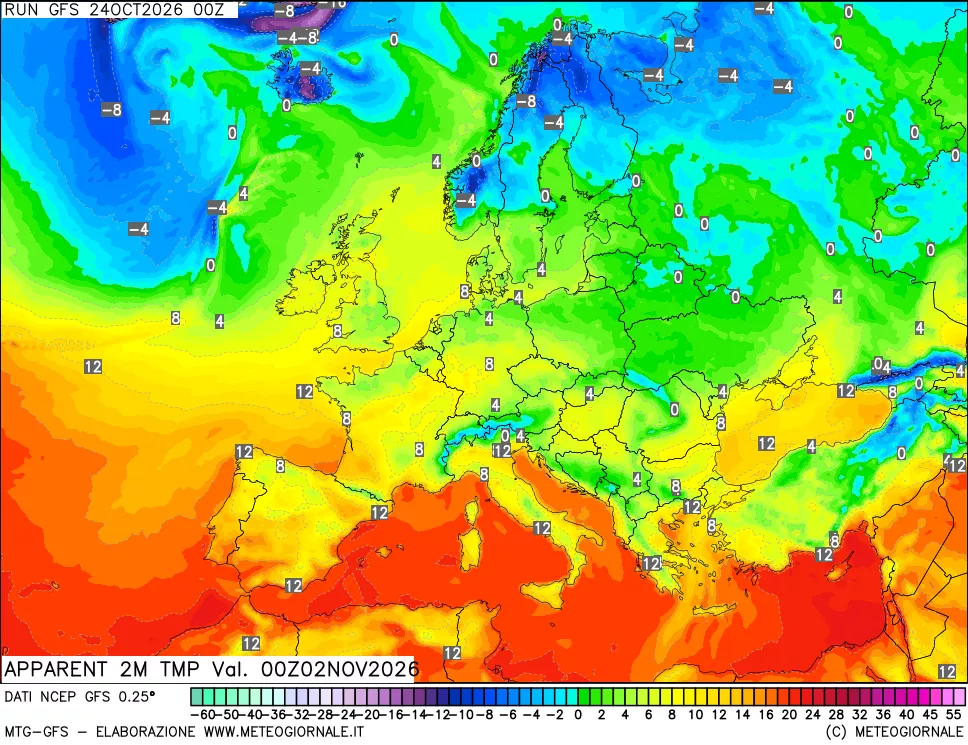mappa Temp percepita