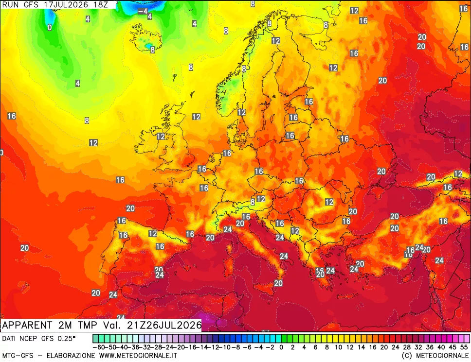 mappa Temp percepita