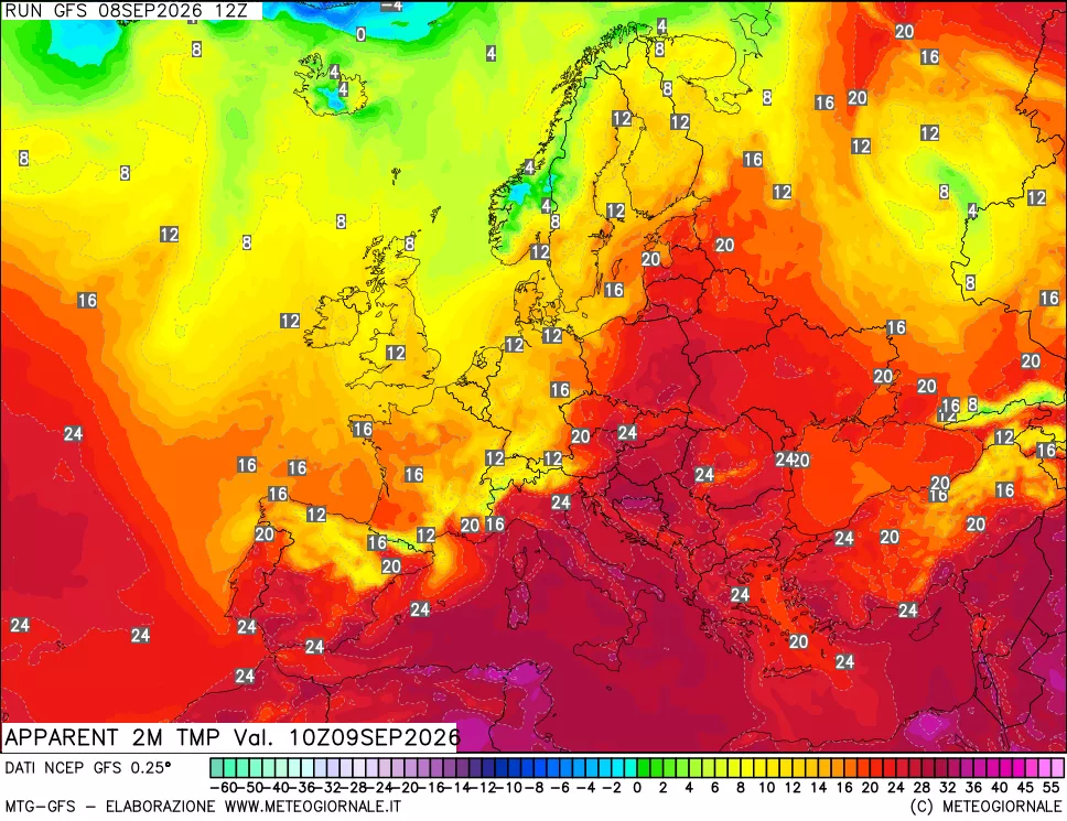 mappa Temp percepita