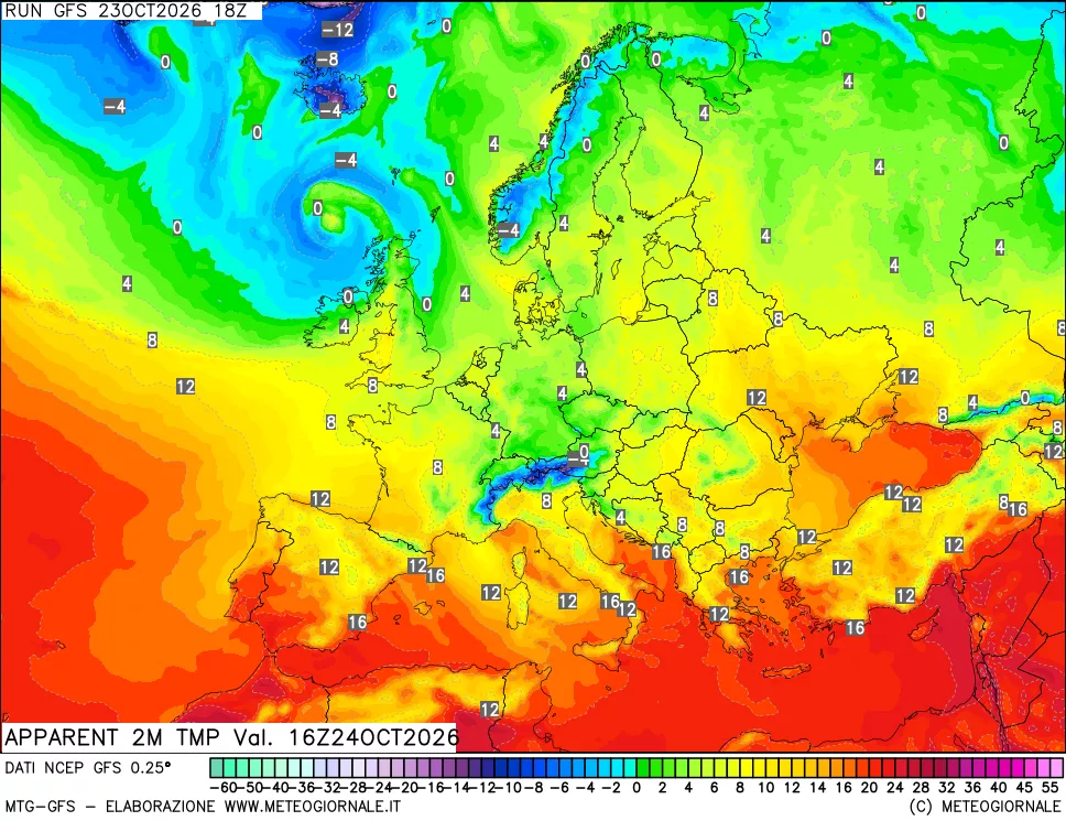 mappa Temp percepita