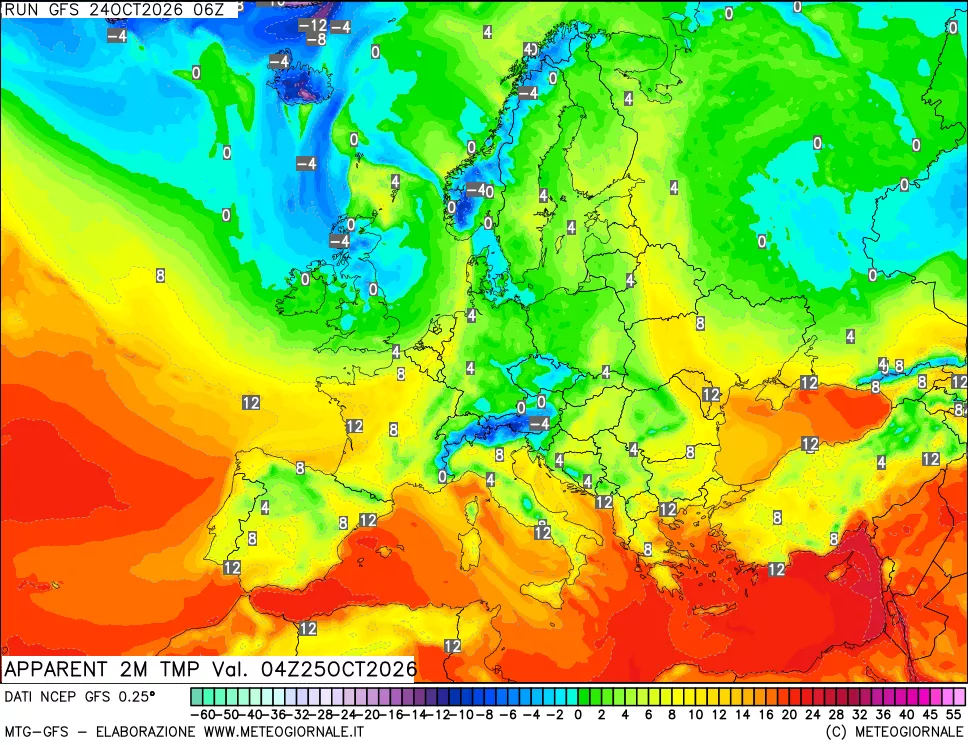 mappa Temp percepita