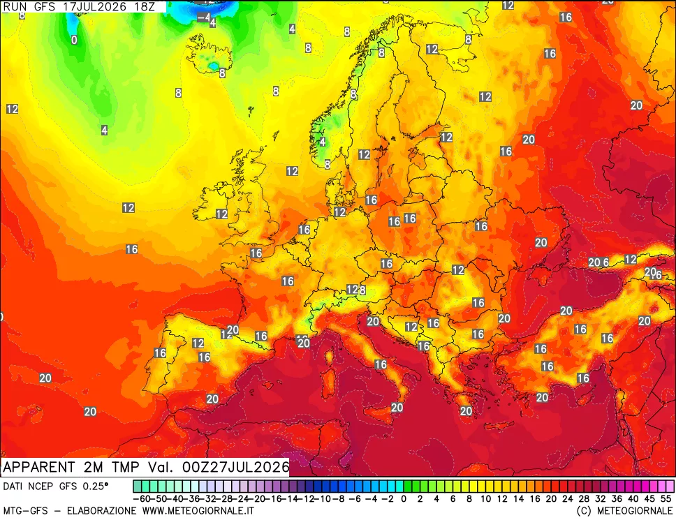 mappa Temp percepita