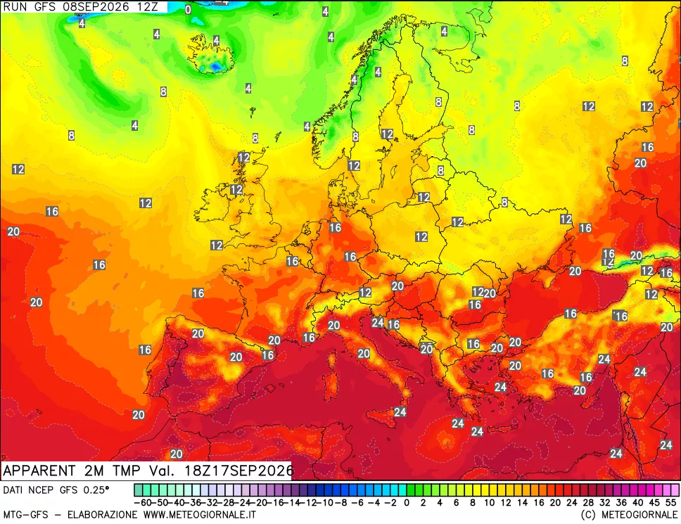 mappa Temp percepita