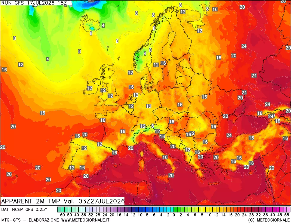 mappa Temp percepita