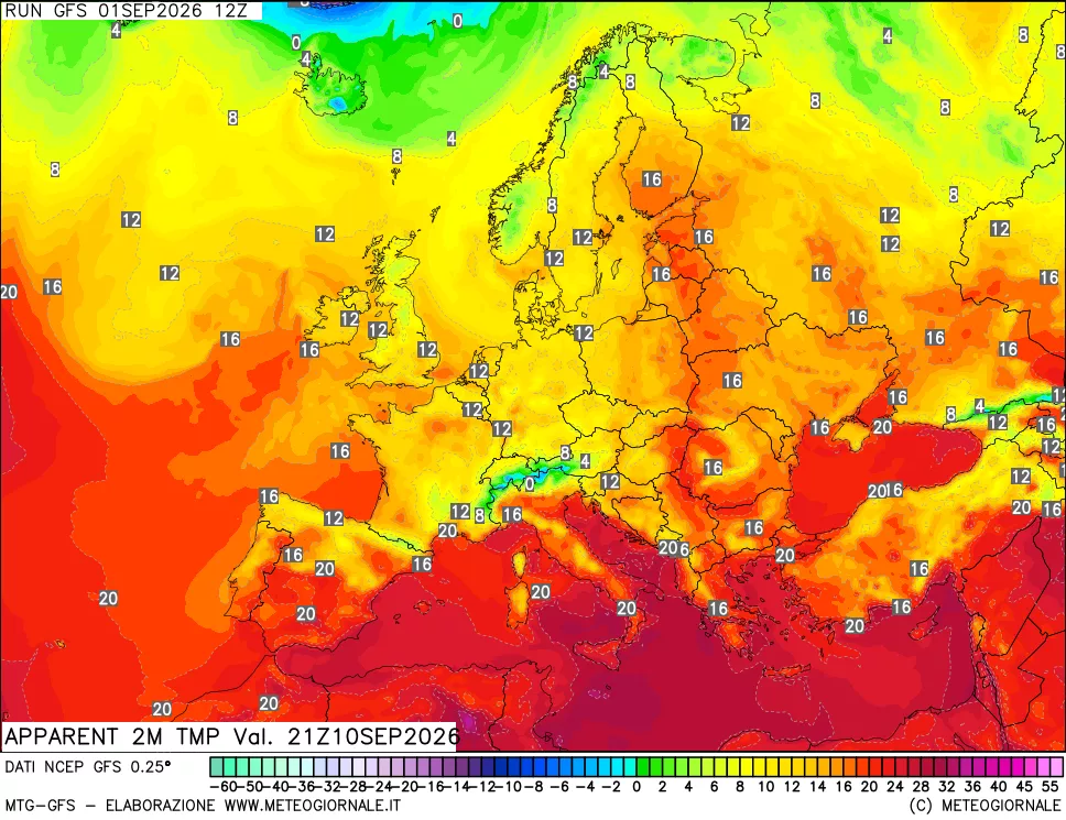 mappa Temp percepita