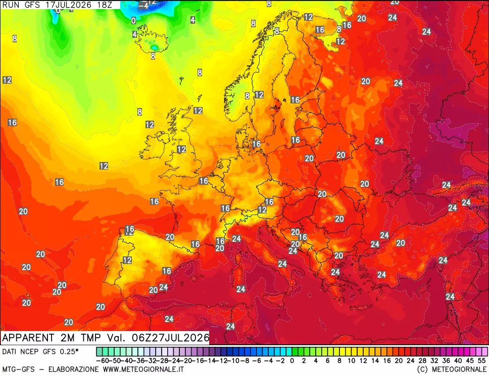 mappa Temp percepita