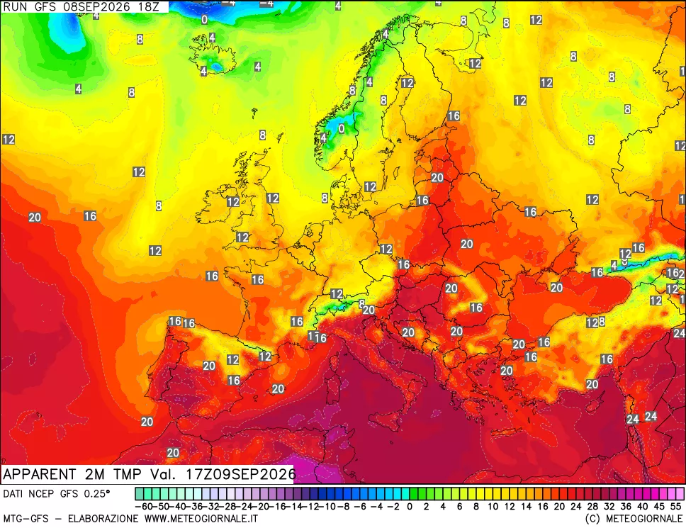 mappa Temp percepita