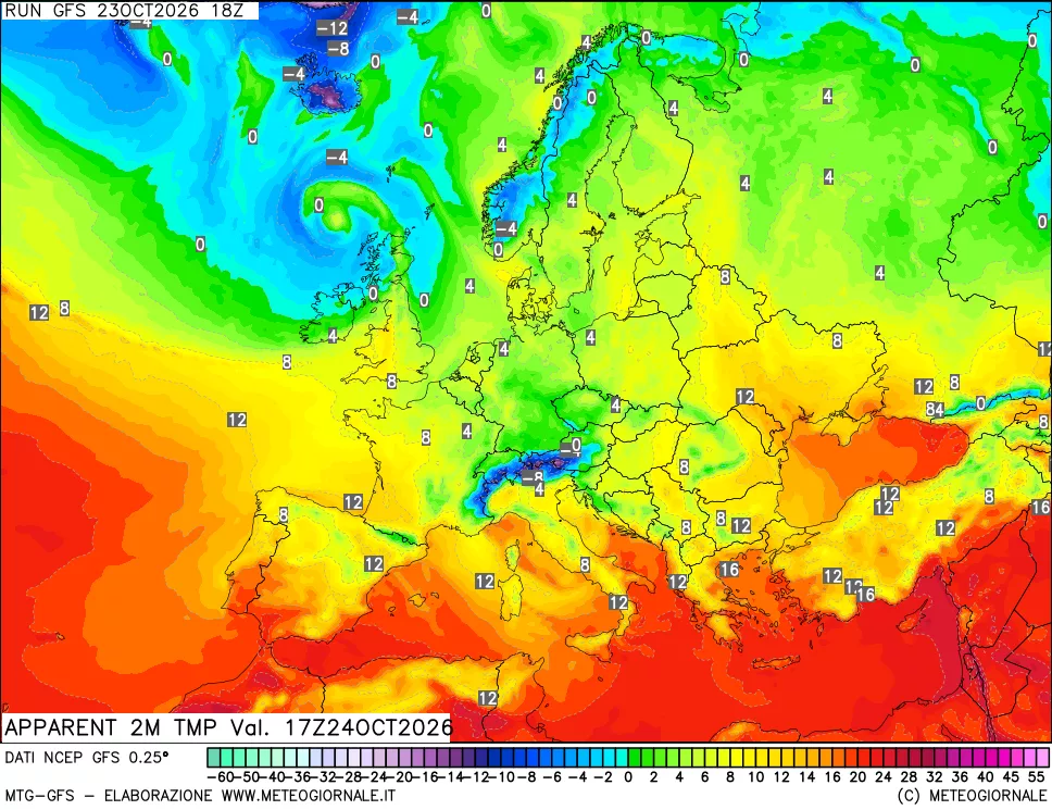 mappa Temp percepita