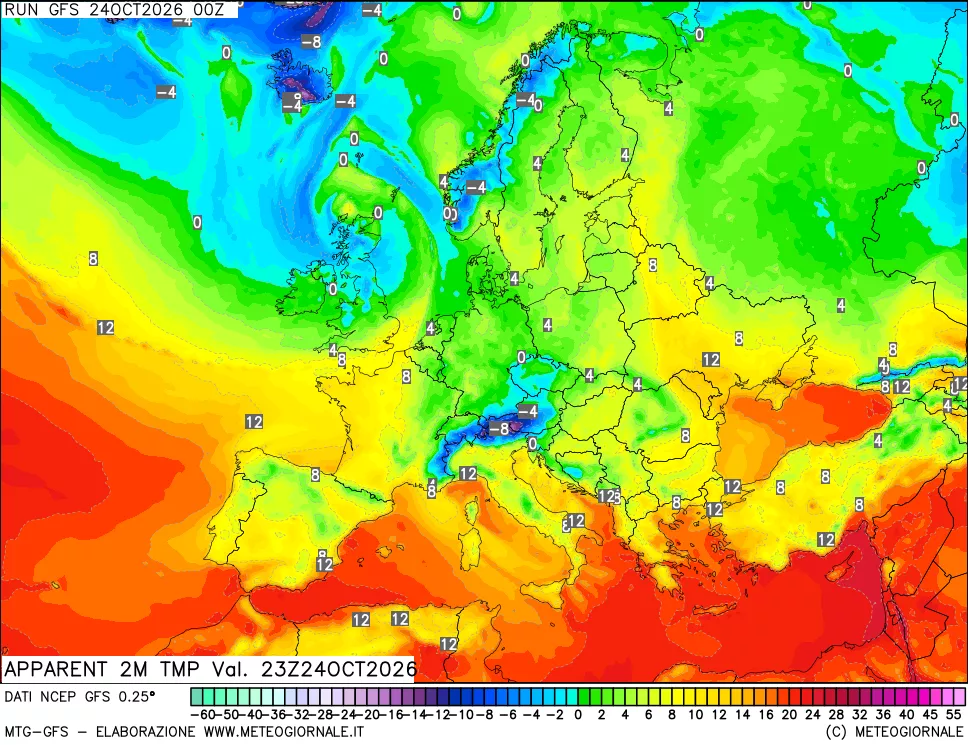 mappa Temp percepita