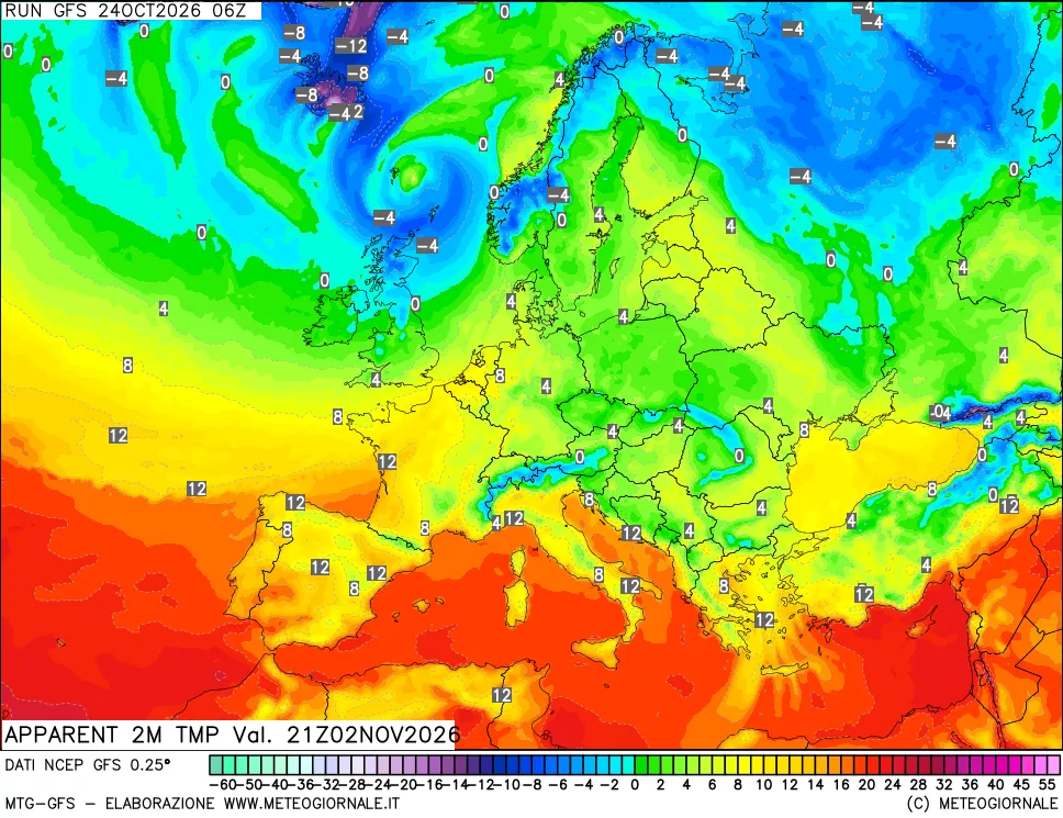 mappa Temp percepita