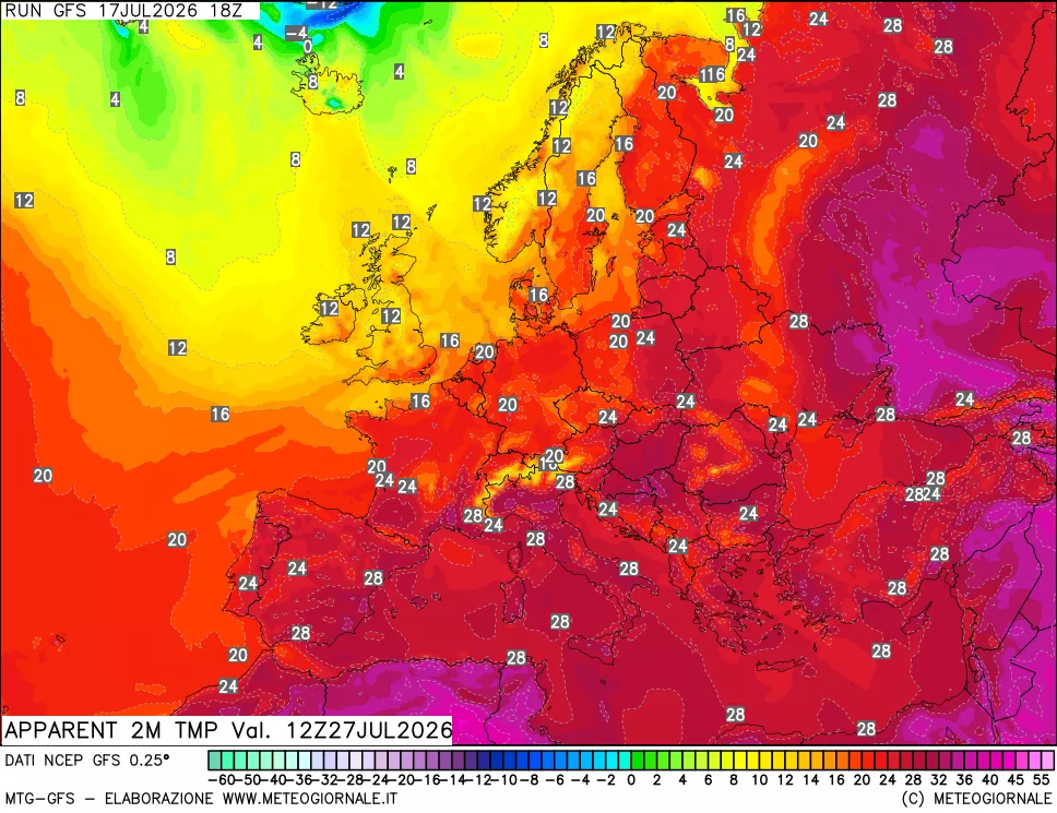 mappa Temp percepita