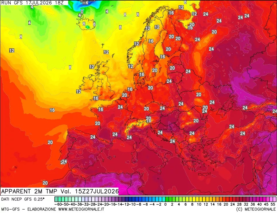mappa Temp percepita