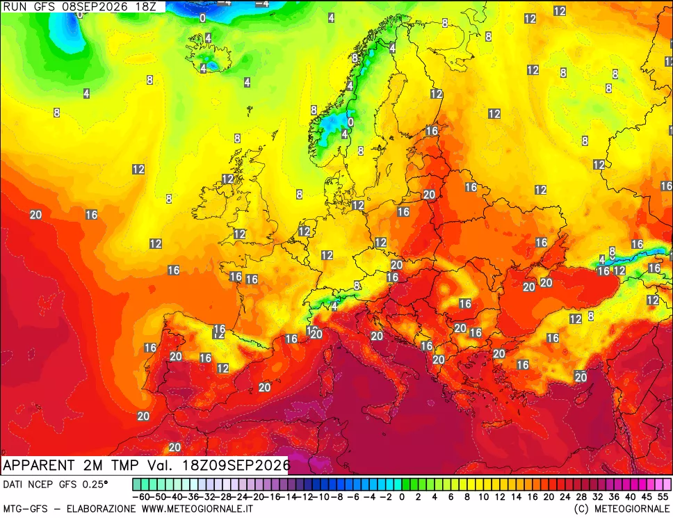 mappa Temp percepita